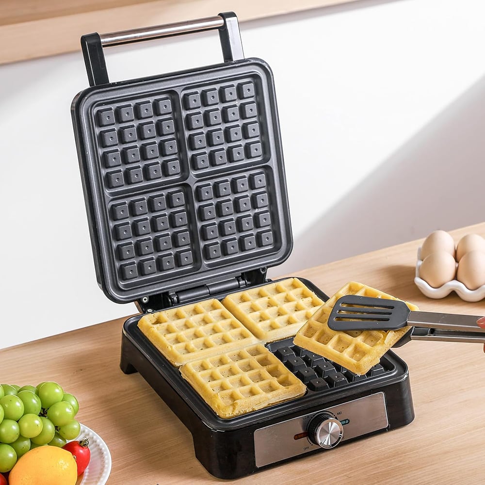Belgian Waffle Maker with Non-Stick Plates