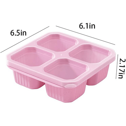 BENTO LUNCH BOX 4-COMPARTMENT MEAL PREP CONTAINER