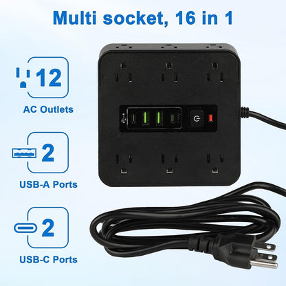16-in-1 Power Strip Surge Protector