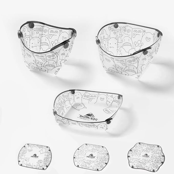 3-Piece Portable Camping Tableware Set – Foldable Plate, Bowl, and Cup for Outdoor Picnics and Camping