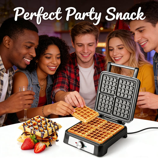 Belgian Waffle Maker with Non-Stick Plates