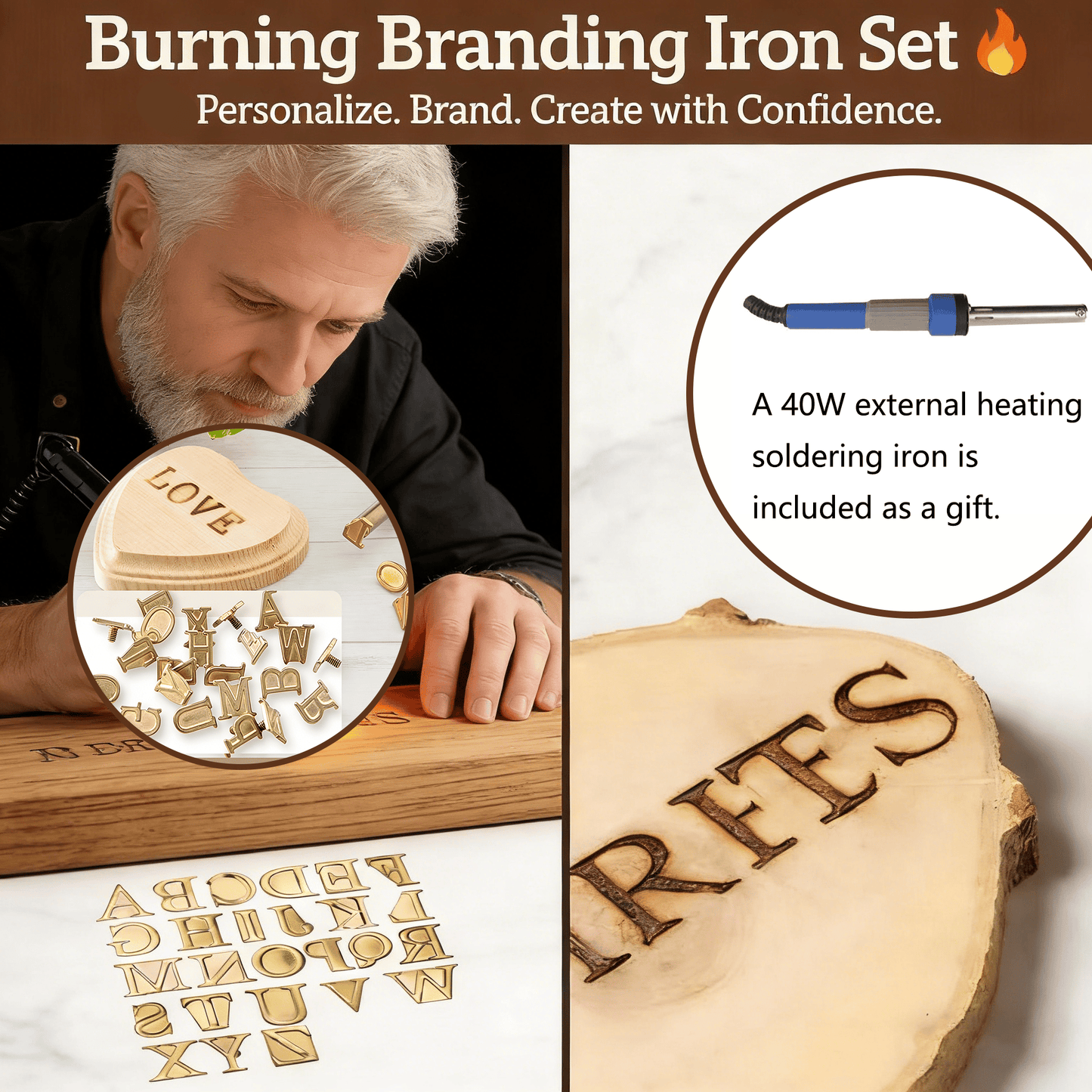 Burning Branding Iron Set  🔥
