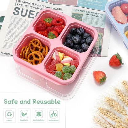 BENTO LUNCH BOX 4-COMPARTMENT MEAL PREP CONTAINER