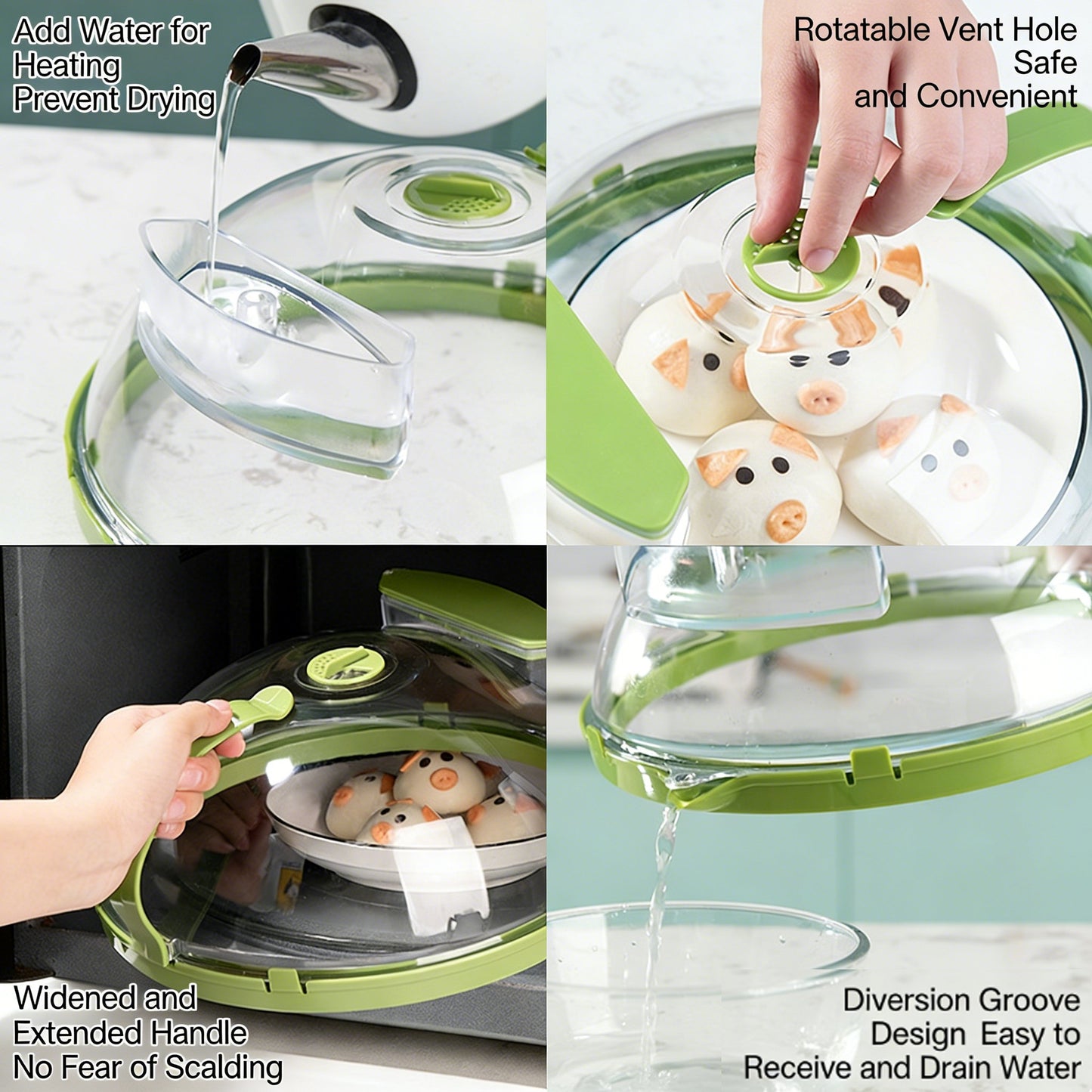 🍽️ Microwave Splatter Cover for Food