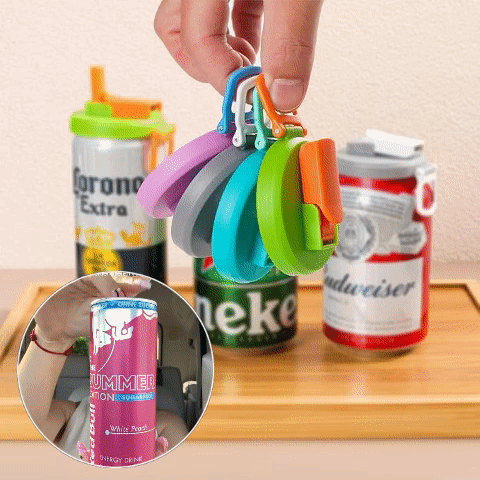 4-Pack Reusable Soda Can Lids with Straws 🍻