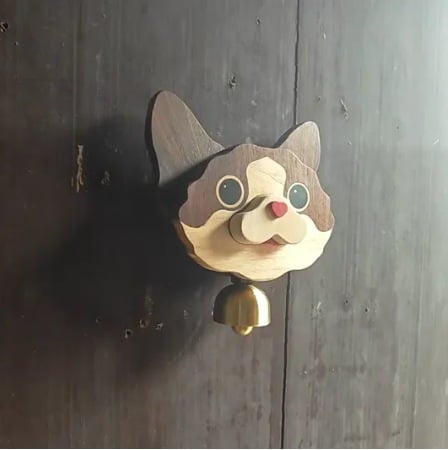 Charming Wooden Dog Design Doorbell – Cute, Functional, and Eco-Friendly