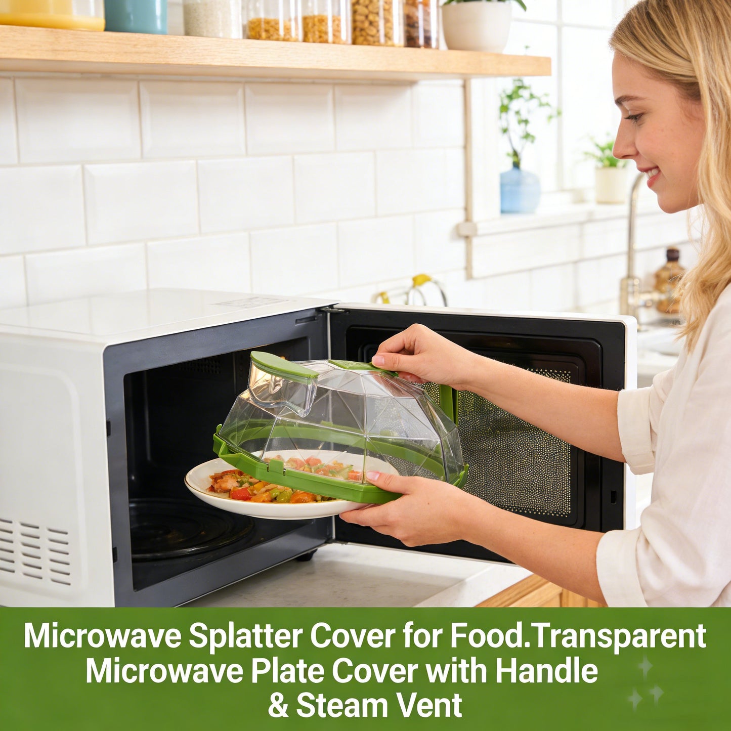 🍽️ Microwave Splatter Cover for Food