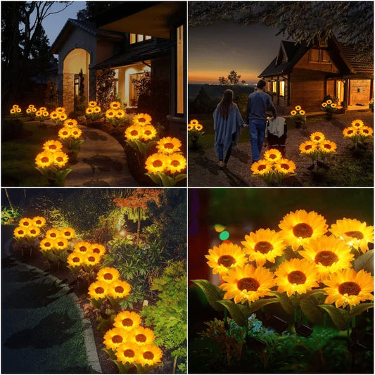 🌻Pre-Mother's Day Promotion 40% Off-- Waterproof  Solar Sunflower Lamp(1Head/3Head)
