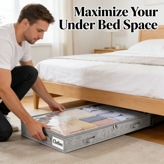 🛏️ Low Profile Under Bed Storage Containers