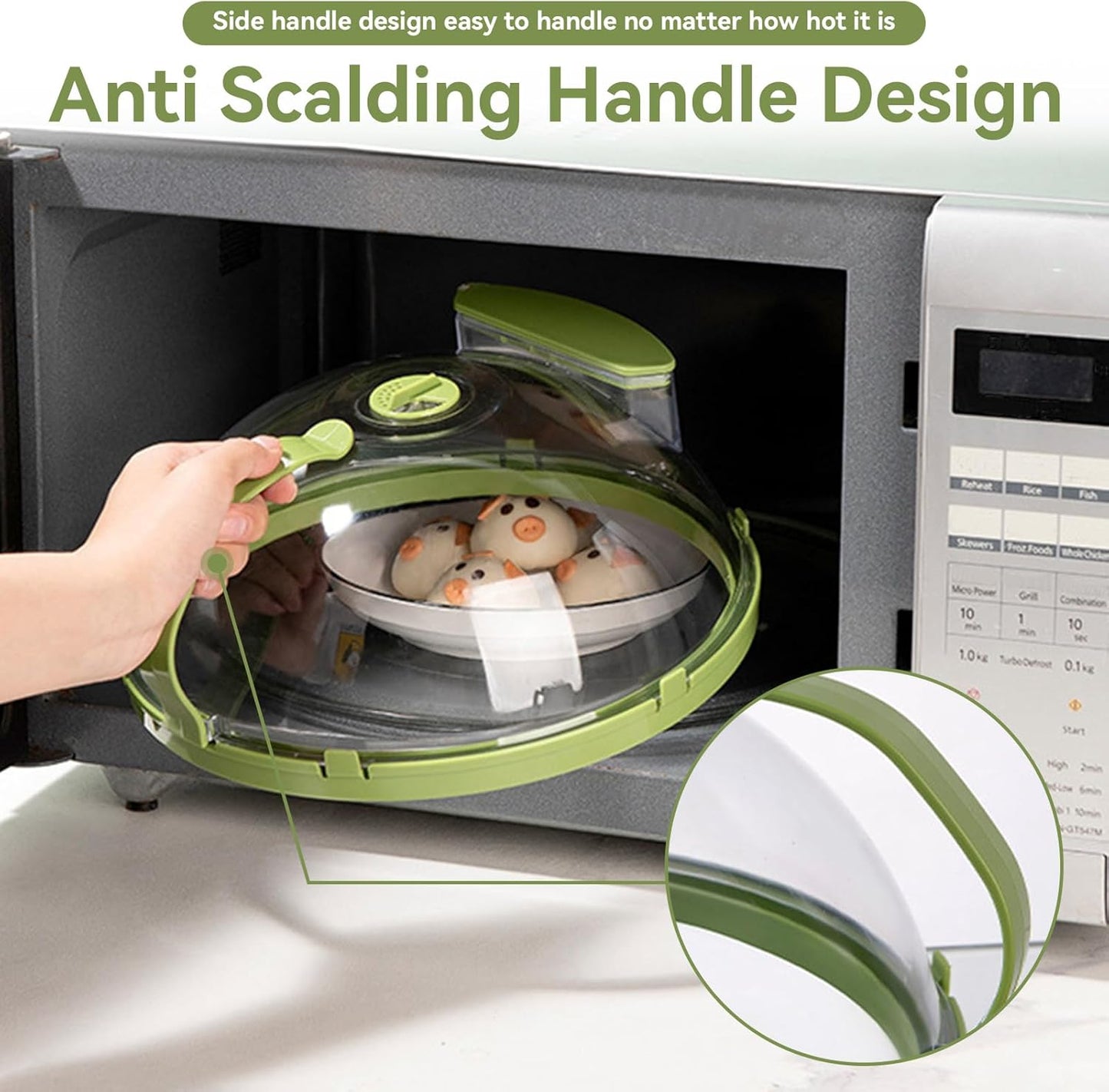 🍽️ Microwave Splatter Cover for Food