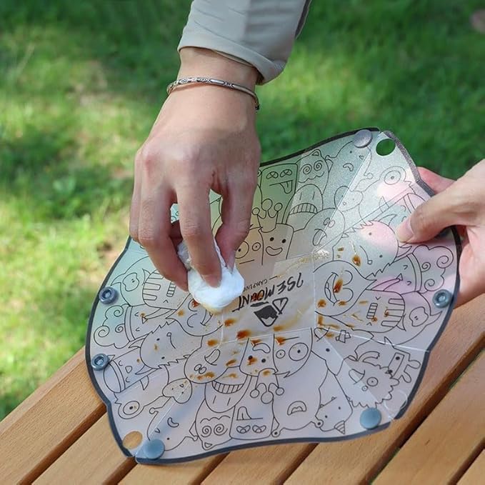 3-Piece Portable Camping Tableware Set – Foldable Plate, Bowl, and Cup for Outdoor Picnics and Camping