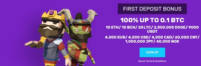 Bitcoincasino.io welcome Bonus