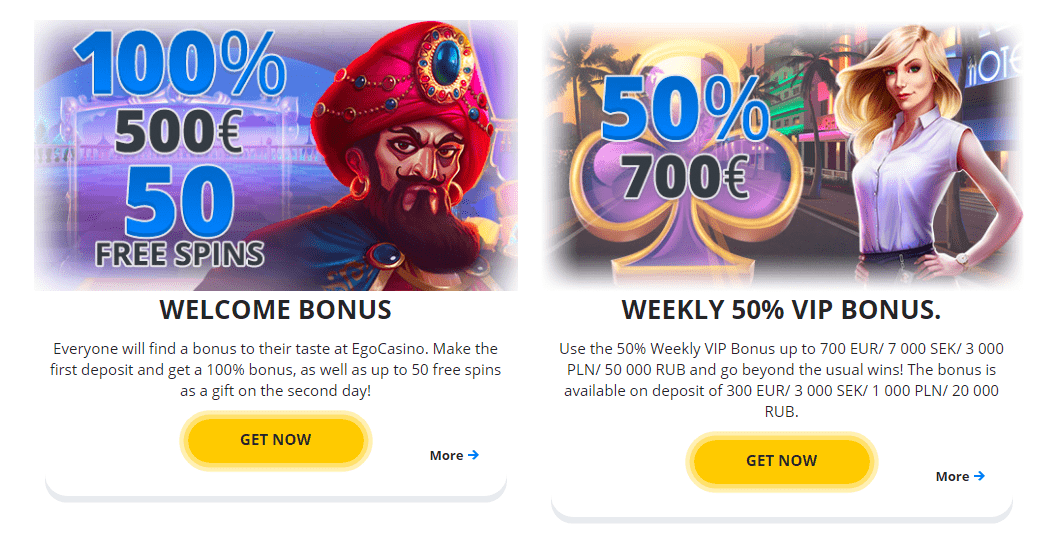 Ego Casino Other promotional offers