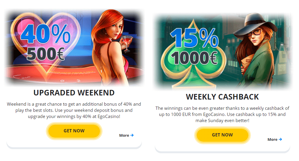 Ego Casino Other promotional offers third page