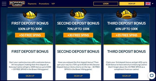 Konung Casino Bonuses