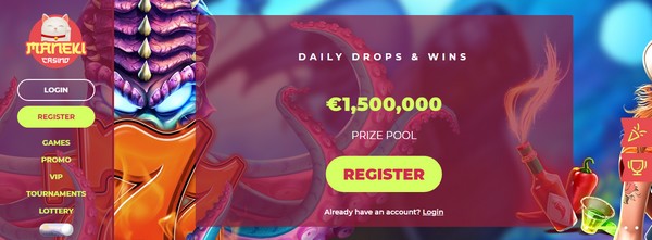 Maneki Casino Daily Drops