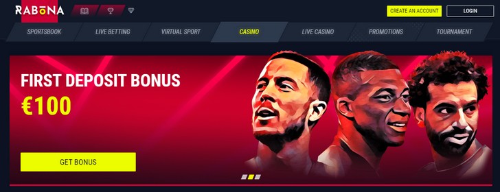 Rabona Sportsbook welcome bonus