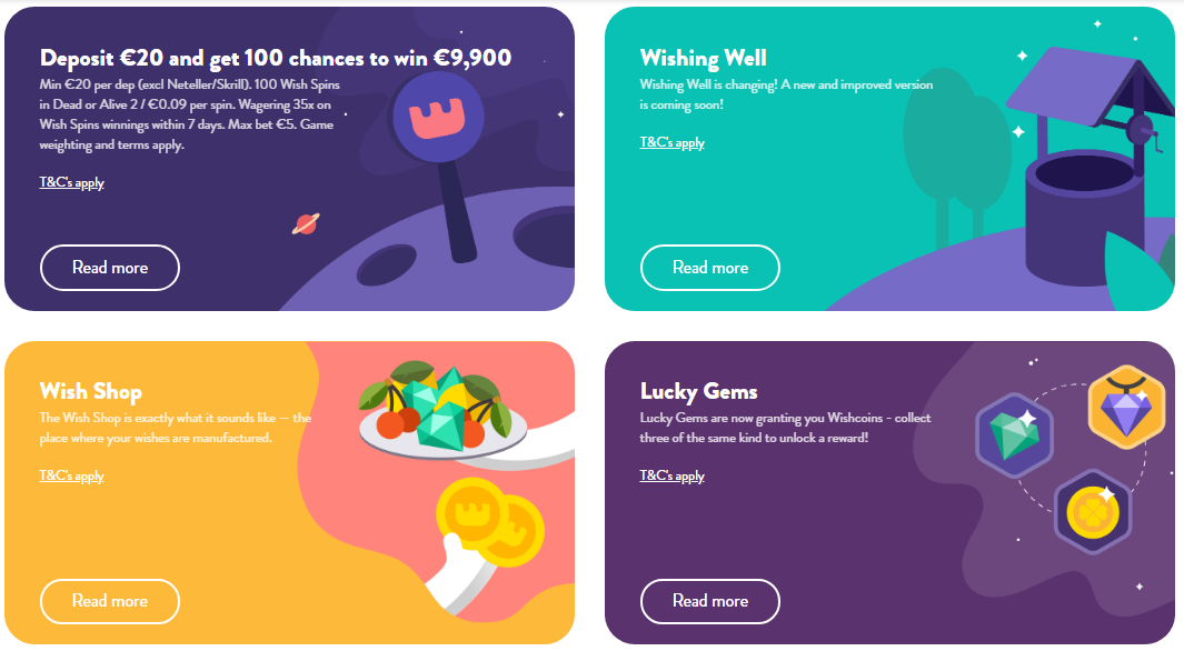 Wishmaker Casino Current Promotions